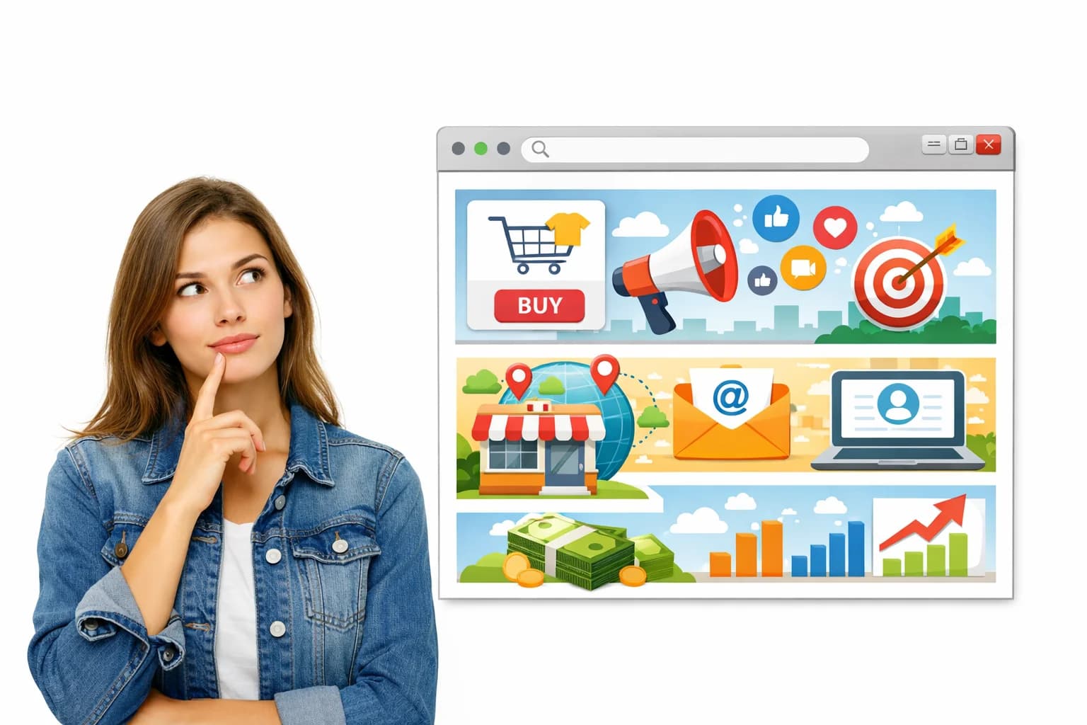 Écran d'ordinateur affichant un site web moderne en 2026